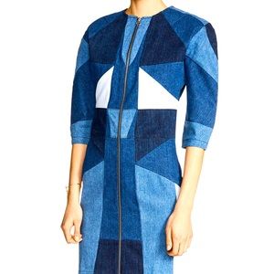 Maje Rosen denim Patchwork dress